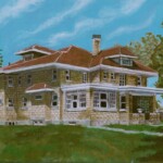 This home is on the historic registry, and was a place I visited often as a kid. 11” x 14” acrylic painting on art board. House in Fortville Indiana by Scott A. Story