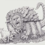 17” x 11” Shaded Pencil and Charcoal by Scott A. Story Medieval Tarrasque